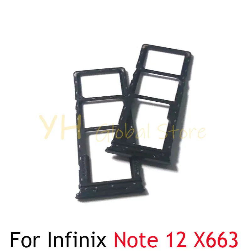 

For Infinix Note 11 12 G96 X663 X663B X663C X663D X670 Sim Card Slot Tray Holder Sim Card Repair Parts