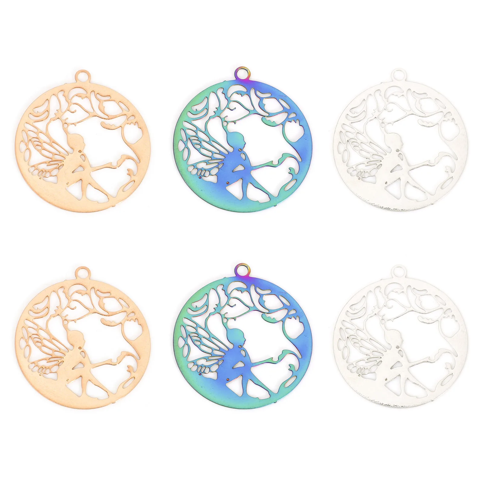 New Iron Alloy Filigree Stamping Pendants Multicolor Round Fairy Hollow Charms DIY Necklace Women Jewelry Gifts 22mmx20mm,10PCs
New Iron Alloy Filigree Stamping Pendants Multicolor Round Fairy Hollow Charms DIY Necklace Women Jewelry Gifts 22mmx20mm,10PCs