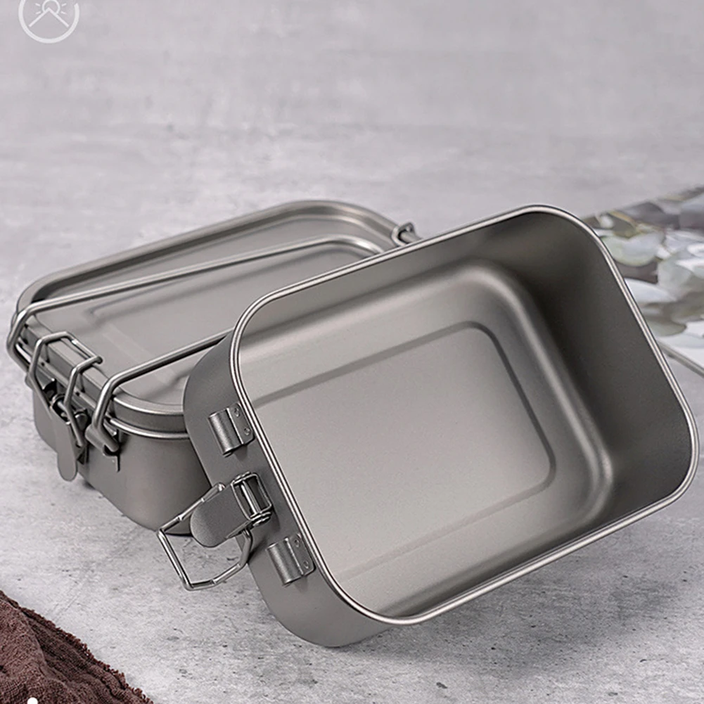 800ml Titanium Lunch Box With Handle Leak-Proof Camping Food Storage Containers SuppliesStainless Steel Bento Box
800ml Titanium Lunch Box With Handle Leak-Proof Camping Food Storage Containers SuppliesStainless Steel Bento Box