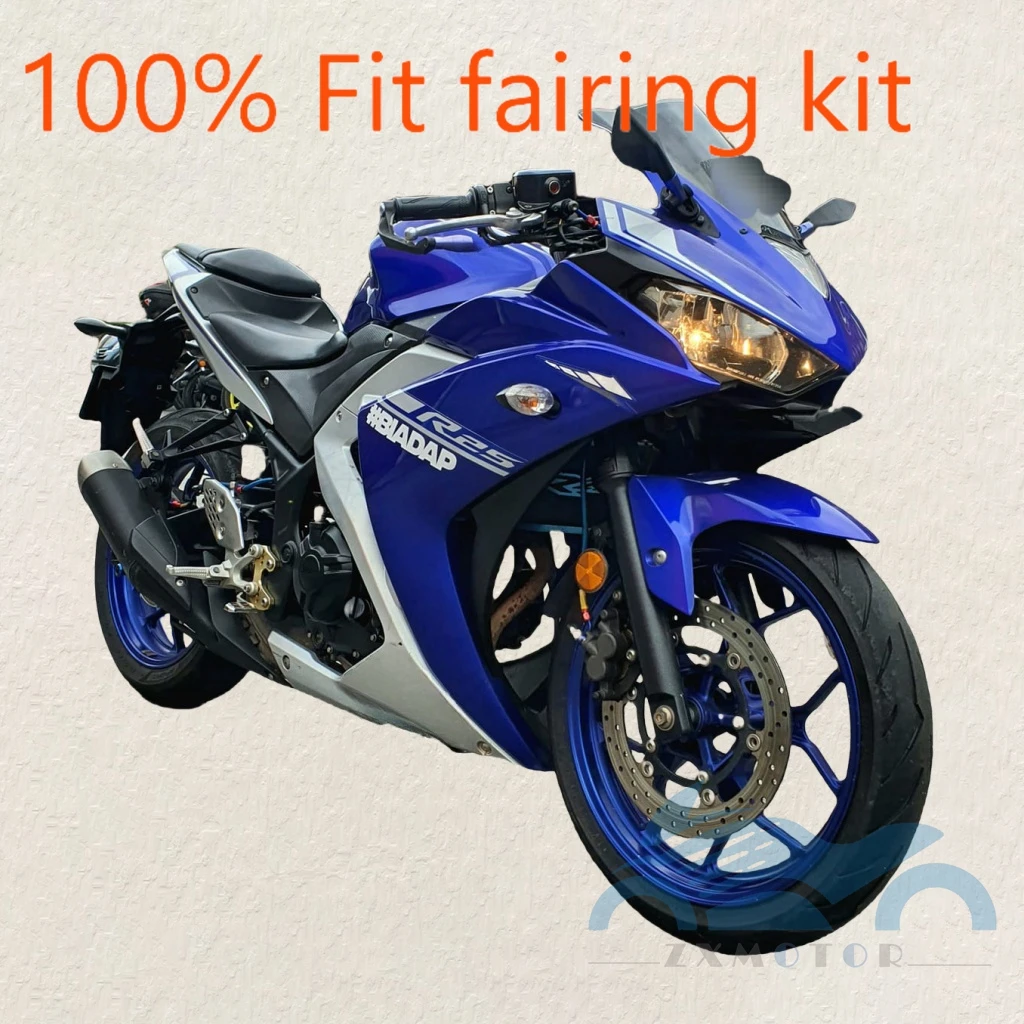 НОВЫЕ комплекты обтекателей ABS для литья под давлением, подходят для YAMAHA YZF R25 2013 2014 2015 2016 2017 YZF-R25 YZF R3, синий комплект кузова