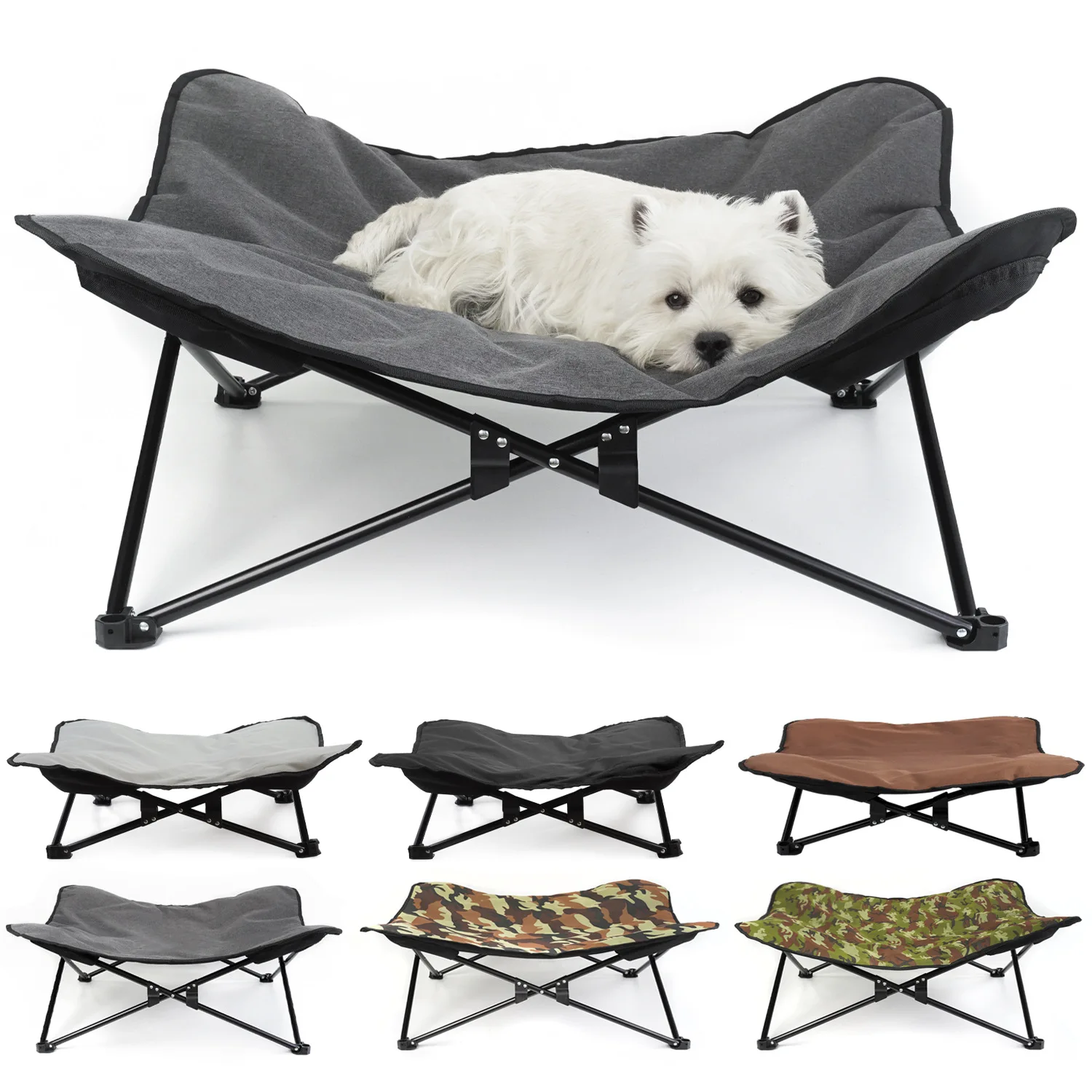 Portable Elevated Dog Bed Folding Pet Cot for Indoor Outdoor Traveling Camping Fold Up Steel Frame Hammock Chair
Portable Elevated Dog Bed Folding Pet Cot for Indoor Outdoor Traveling Camping Fold Up Steel Frame Hammock Chair