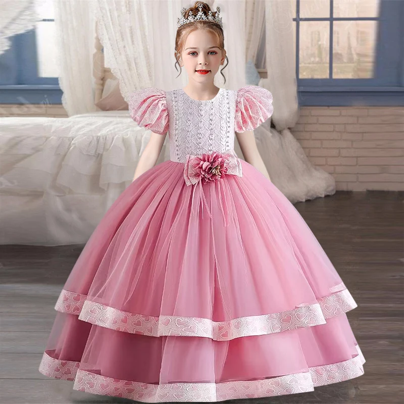New Luxury Girls' Dress Piano Performance Princess Dress Wedding High end Bubble Sleeve Flower Girls' Main Dress Summer Girls' D
New Luxury Girls' Dress Piano Performance Princess Dress Wedding High end Bubble Sleeve Flower Girls' Main Dress Summer Girls' D