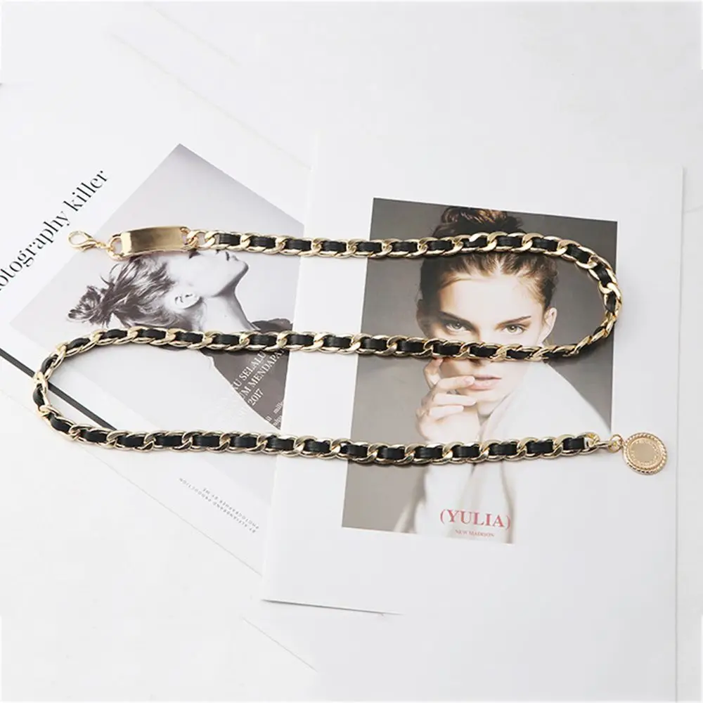 Temperament Dress Accessories PU Chain on Pants Waist Corset Chain Belts Body Chain Women Waist Chain Metal Waist Belts
Temperament Dress Accessories PU Chain on Pants Waist Corset Chain Belts Body Chain Women Waist Chain Metal Waist Belts