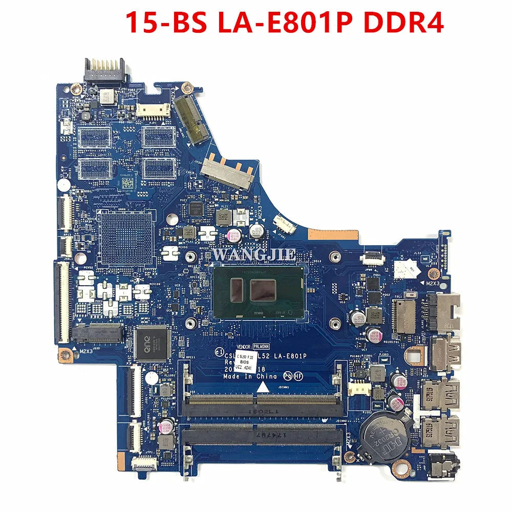 

CSL50/CSL52 LA-E801P For HP 15-BS Laptop Motherboard 924752-601 924752-001 924751-601 With i7-7500U i5-7200U i3-7100U CPU
