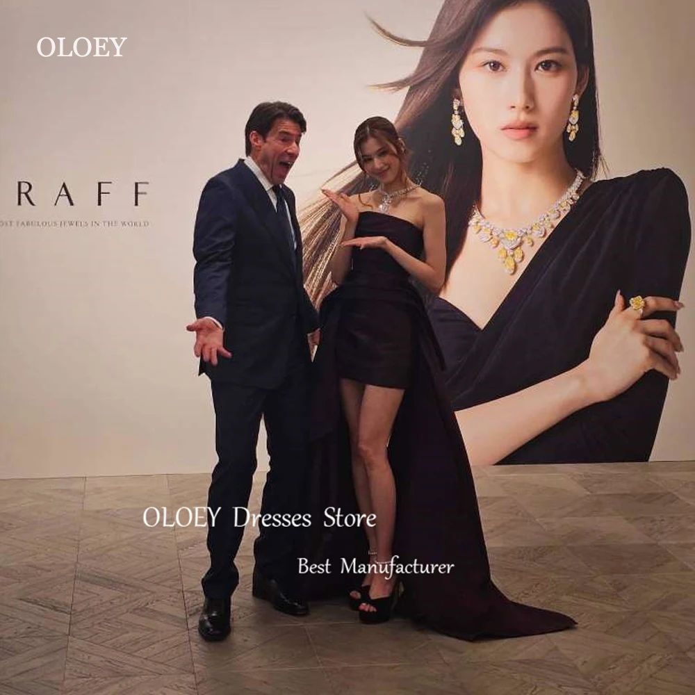 OLOEY Simple Satin Short Party Dresses With Detachable Train Strapless Mini Evening Dress Cocktail Dress Formal Prom Gowns
OLOEY Simple Satin Short Party Dresses With Detachable Train Strapless Mini Evening Dress Cocktail Dress Formal Prom Gowns