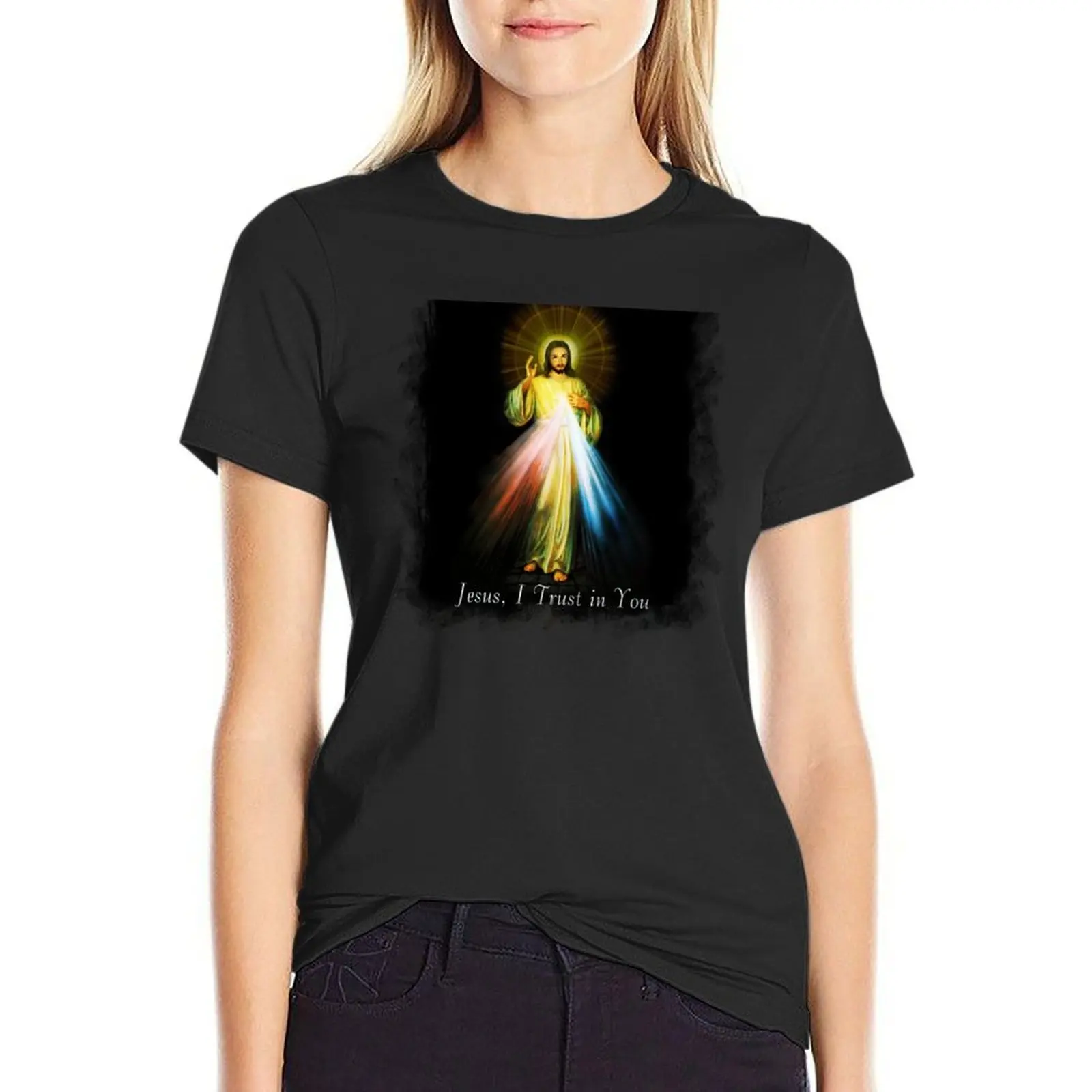 Jesus Divine Mercy Faustina Sacred Heart Catholic T-Shirt lady clothes summer tops Blouse Women's tops
Jesus Divine Mercy Faustina Sacred Heart Catholic T-Shirt lady clothes summer tops Blouse Women's tops