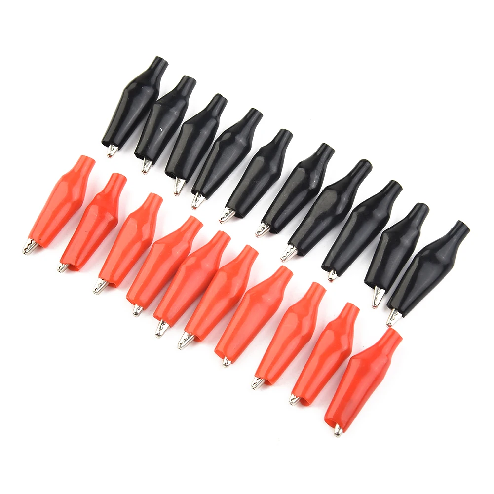 Durable Industrial New Portable Alligator Clips Soft Test Probe Tools Black/Red Electrical Clamp Equipment Jumper Plastic 20pcs
Durable Industrial New Portable Alligator Clips Soft Test Probe Tools Black/Red Electrical Clamp Equipment Jumper Plastic 20pcs