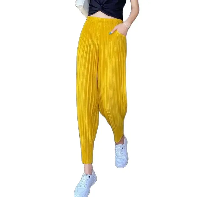 

Брюки-карандаш женские в Корейском стиле, модные штаны для отдыха с принтом миаке, штаны-султанки свободного покроя с редисом, новая модель на лето