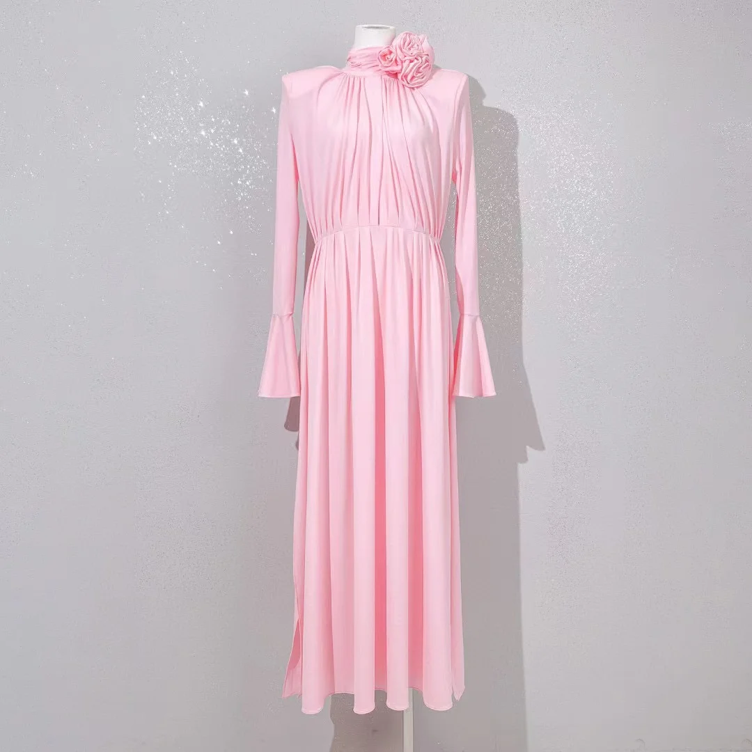 Fyion High Quality 2023 Summer Women Fashion Runway Long Dress Solid Pink Flare Sleeves Sexy Top Split Dresses
Fyion High Quality 2023 Summer Women Fashion Runway Long Dress Solid Pink Flare Sleeves Sexy Top Split Dresses