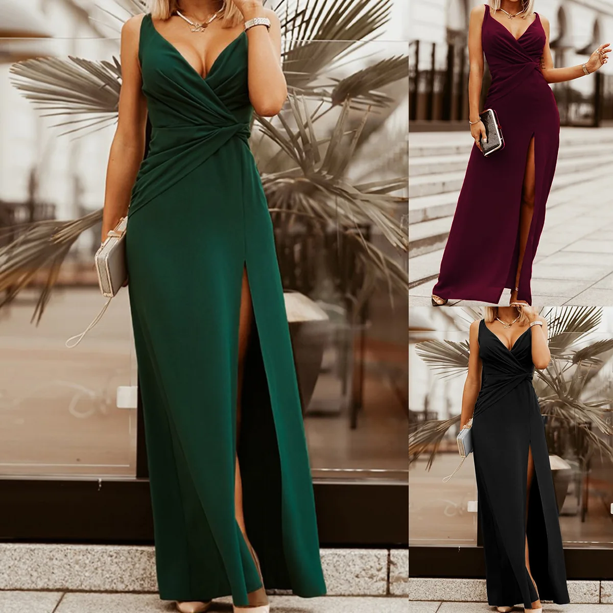 2023 New Sexy Women Long Party Dress Black Green Spaghetti Strap Backless Slim Prom Dresses Split Elegant Cocktail Evening Gowns
2023 New Sexy Women Long Party Dress Black Green Spaghetti Strap Backless Slim Prom Dresses Split Elegant Cocktail Evening Gowns