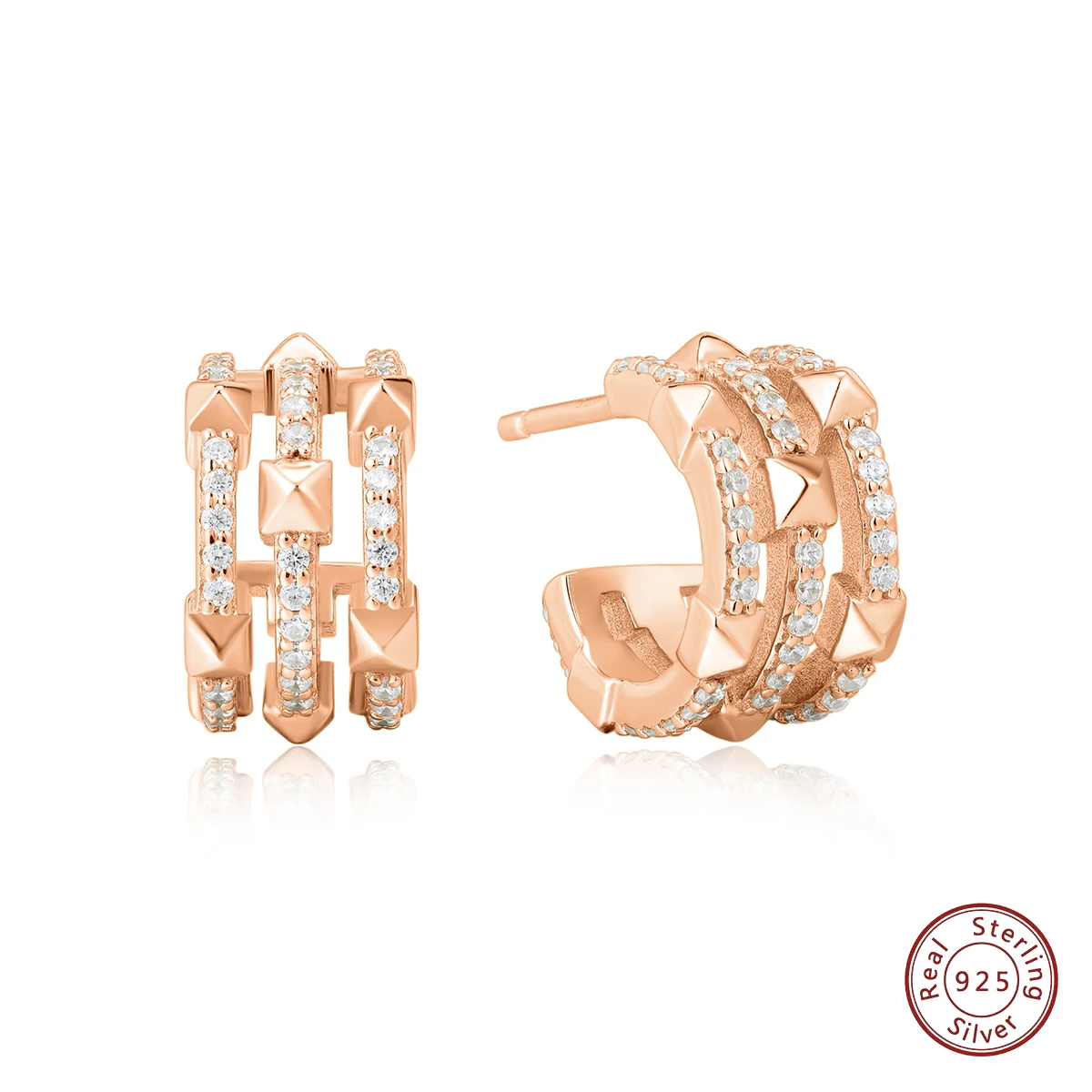 Fine Jewelry Minimalist Rose Gold Plated 925 Sterling Silver Circle Cubic Zirconia Hipster Rivet Shape C Hoop Stud Earring Women
Fine Jewelry Minimalist Rose Gold Plated 925 Sterling Silver Circle Cubic Zirconia Hipster Rivet Shape C Hoop Stud Earring Women