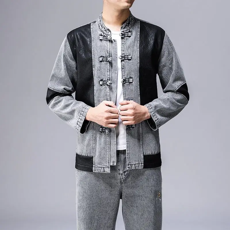 Tang Dynasty Hanfu Suit Denim Jacket Men Long Sleeved Chinese Style Ethnic Jacket Retro men's Hanfu Zhongshan Suit Vintage Coat
Tang Dynasty Hanfu Suit Denim Jacket Men Long Sleeved Chinese Style Ethnic Jacket Retro men's Hanfu Zhongshan Suit Vintage Coat
