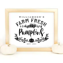 Vintage Car Farm Fresh Pumpkins Black White Poster Poster Art Home Room Painting Wall Picture Decor Mural Decoration No Frame