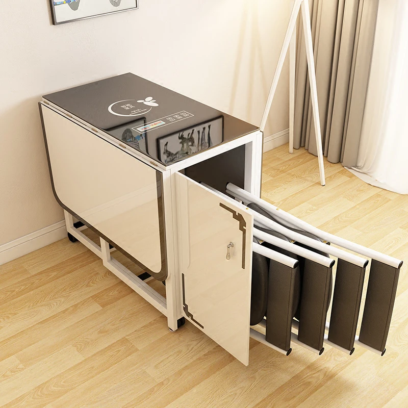 Small-sized tempered glass induction cooker folding dining table household movable storage dining ectangle
Small-sized tempered glass induction cooker folding dining table household movable storage dining ectangle