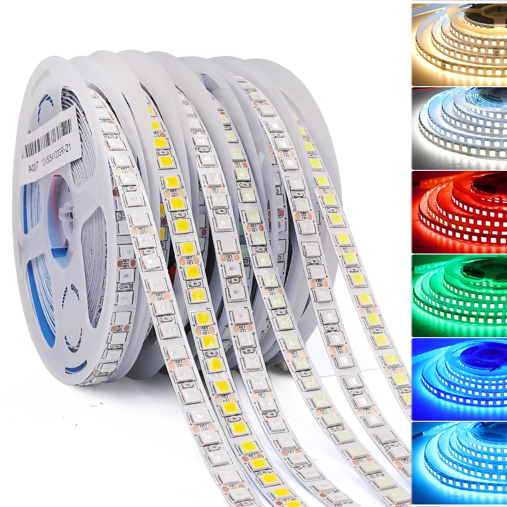 12V LED Strip 60 120leds/m Waterproof White Ice Blue Pink Yellow Flexible Ribbon Tape Rope Lights For Home Decoration 5M/Roll
12V LED Strip 60 120leds/m Waterproof White Ice Blue Pink Yellow Flexible Ribbon Tape Rope Lights For Home Decoration 5M/Roll