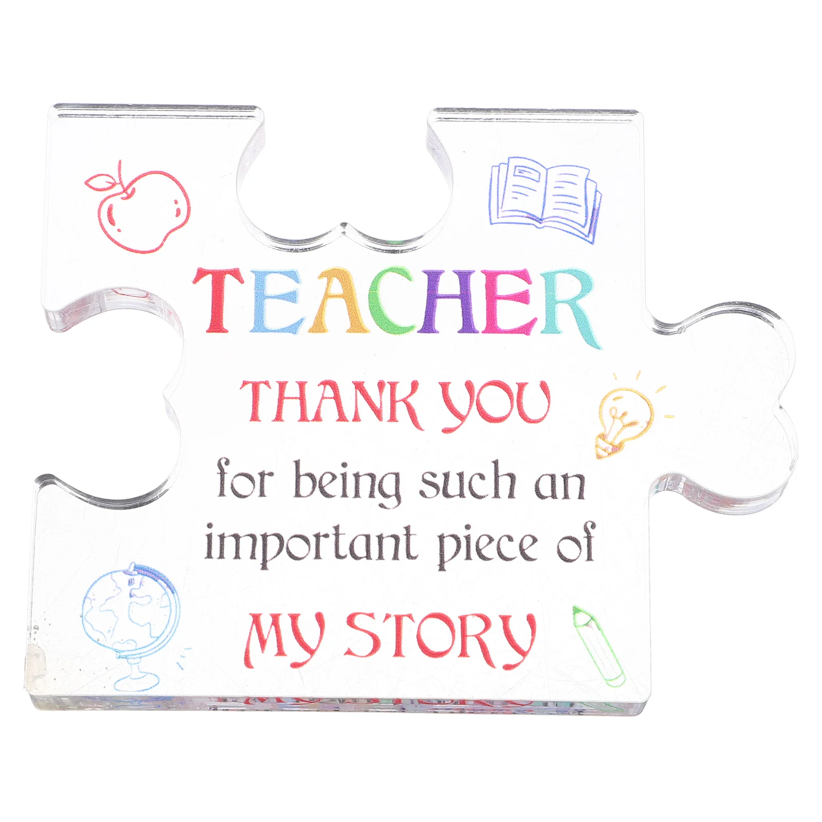 Puzzle Plaque Ornaments Thanks Teacher Acrylic Table Sign Teacher's Day Centerpieces for Tables Decorations Desk Desktop Office
Puzzle Plaque Ornaments Thanks Teacher Acrylic Table Sign Teacher's Day Centerpieces for Tables Decorations Desk Desktop Office