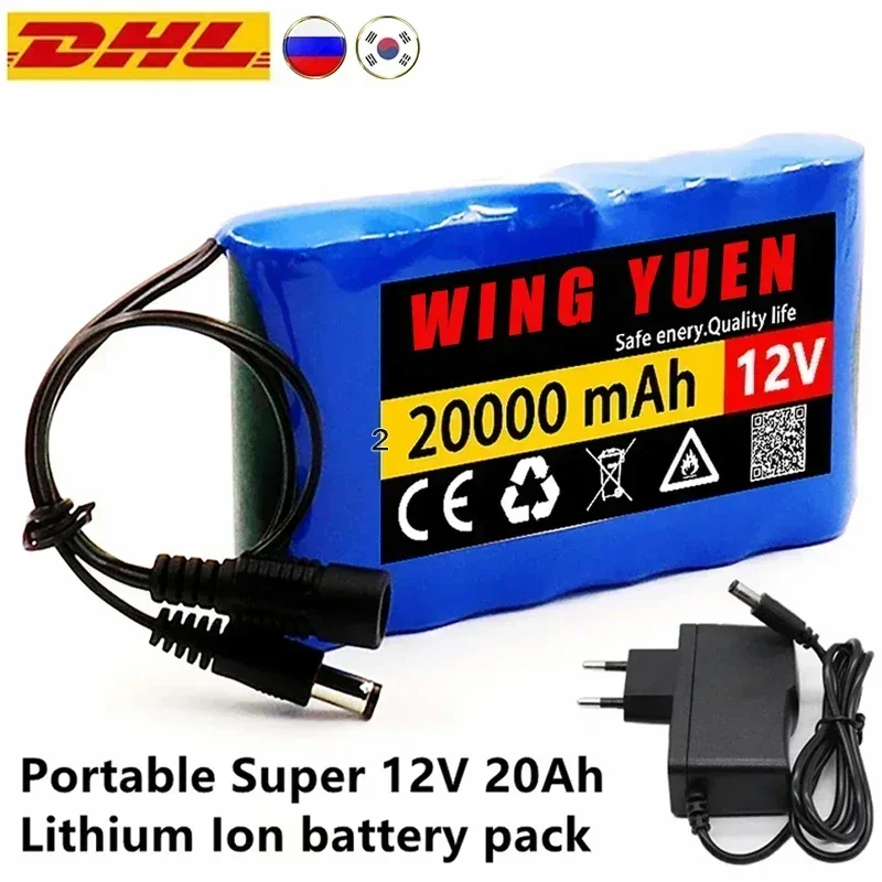 NEW Portable Super 12V 20000mah Battery Rechargeable Lithium Ion Battery Pack Capacity DC 12.6v 20Ah CCTV Cam Monitor + Charger
NEW Portable Super 12V 20000mah Battery Rechargeable Lithium Ion Battery Pack Capacity DC 12.6v 20Ah CCTV Cam Monitor + Charger
