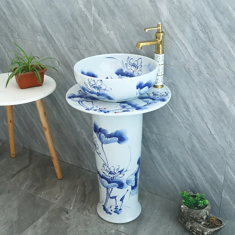 Ceramic Art Column Basin Integrated Courtyard Balcony Household Small Unit Floor standing Wash Basin Column Wash Basin
Ceramic Art Column Basin Integrated Courtyard Balcony Household Small Unit Floor standing Wash Basin Column Wash Basin