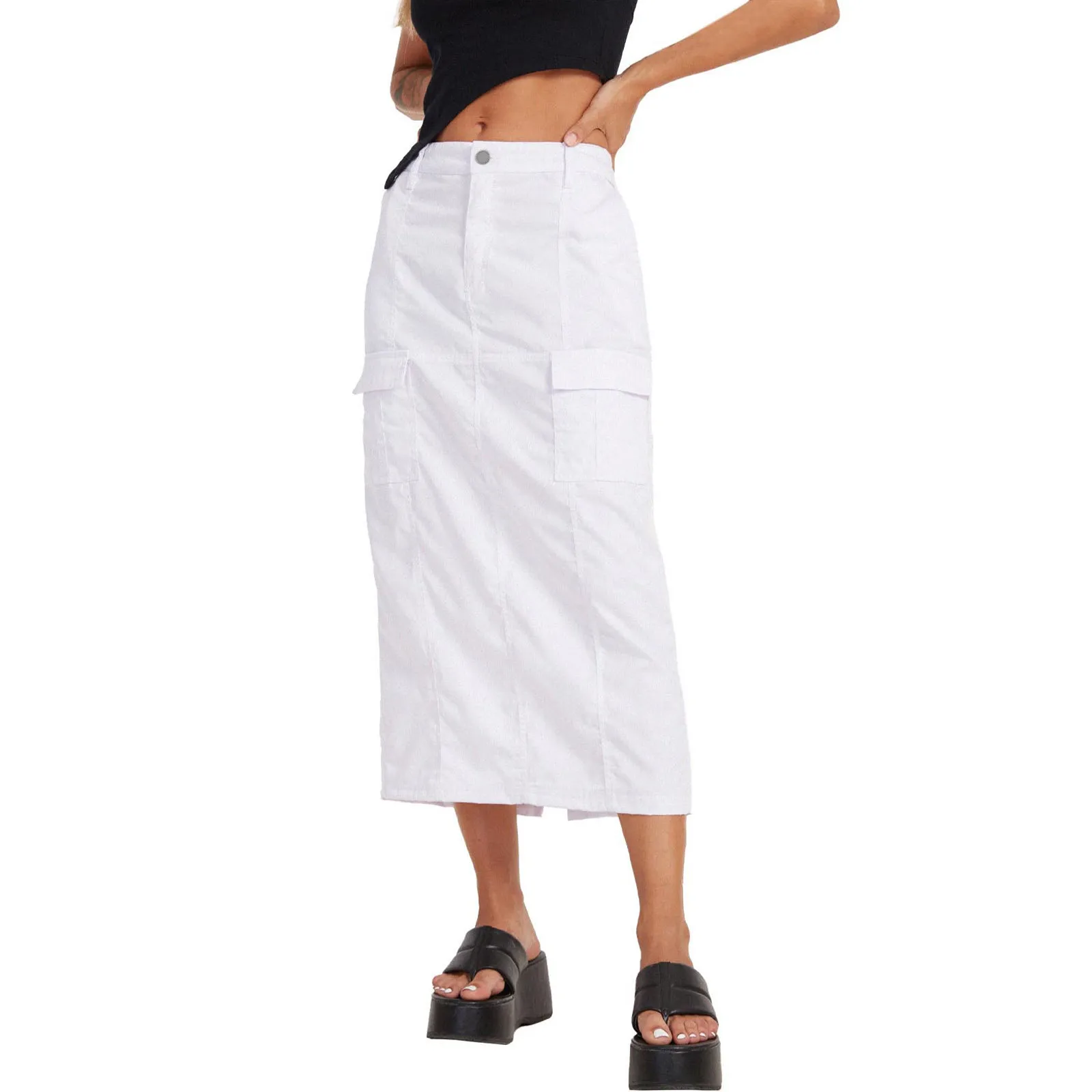 Women's Autumn And Winter Casual Versatile Solid Color High Waist Button Straight Skirt Loose Back Split Skirt With Pockets
Women's Autumn And Winter Casual Versatile Solid Color High Waist Button Straight Skirt Loose Back Split Skirt With Pockets