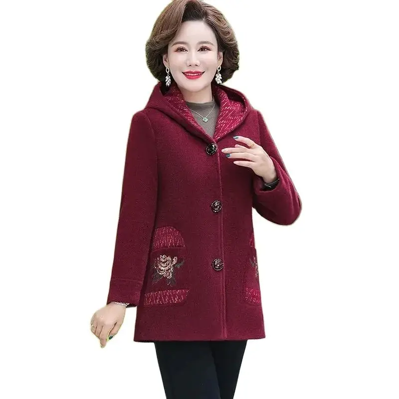 Fashion Embroidered Woolen Coat Autumn And Winter Middle-Aged And Elderly Women's Hooded Leisure ImitationMink Cashmere Coat .
Fashion Embroidered Woolen Coat Autumn And Winter Middle-Aged And Elderly Women's Hooded Leisure ImitationMink Cashmere Coat .