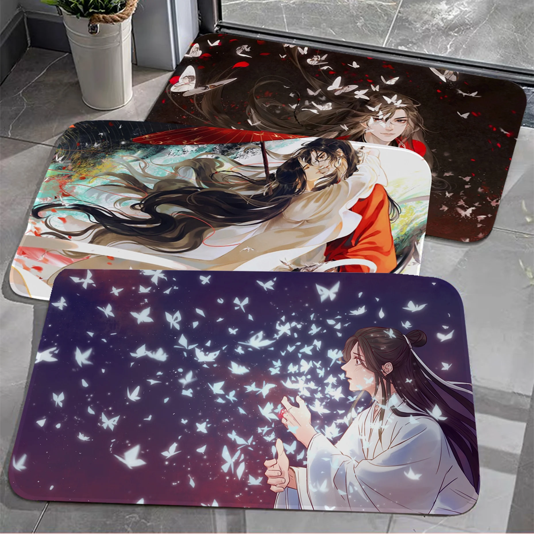 

Anime Tian Guan Ci Fu Entrance Door Mat INS Style Soft Bedroom Floor House Laundry Room Mat Anti-skid Bedside Mats