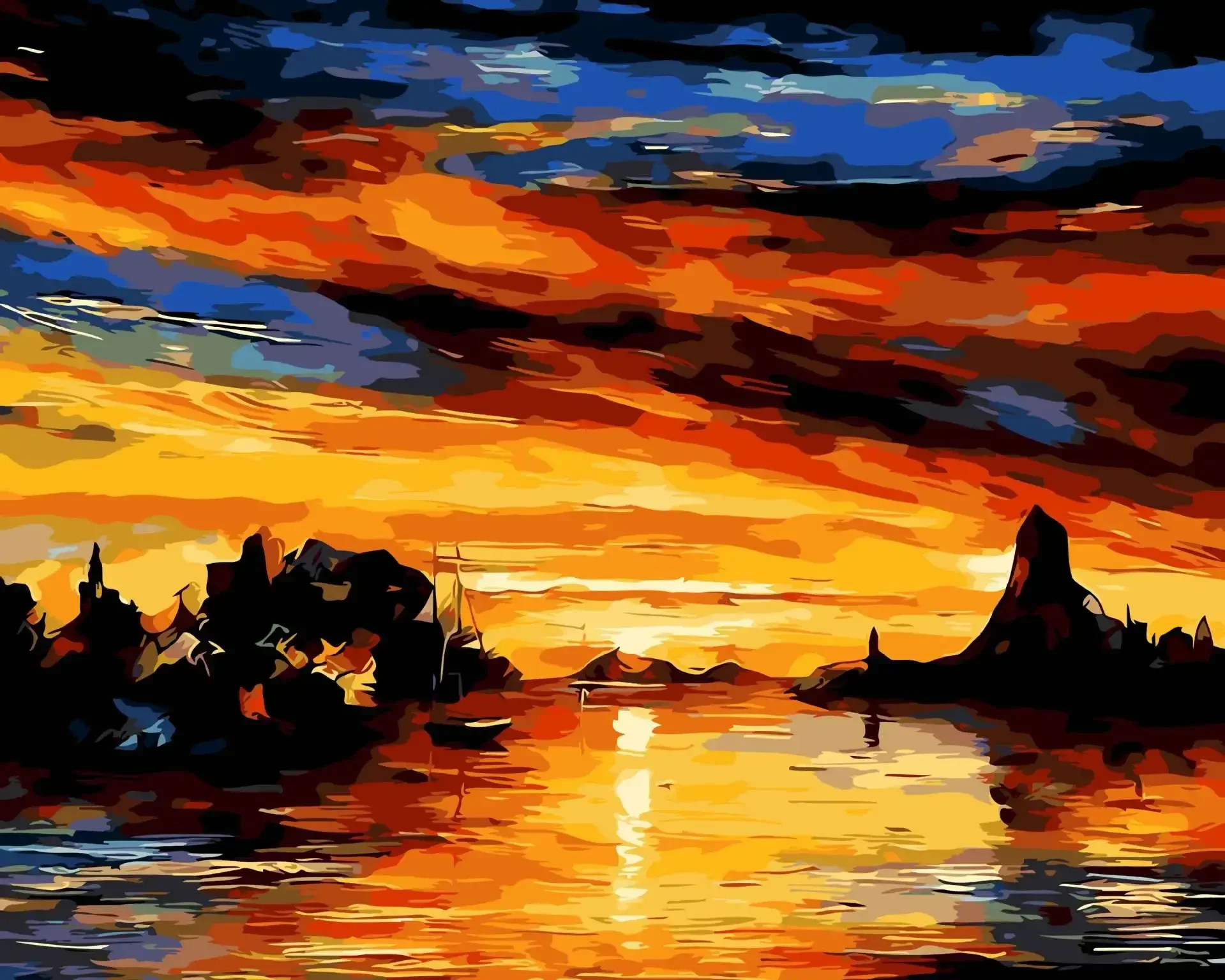 3362-XZ- Diy landscape figures and animals hand-painted digital oil painting set 
3362-XZ- Diy landscape figures and animals hand-painted digital oil painting set