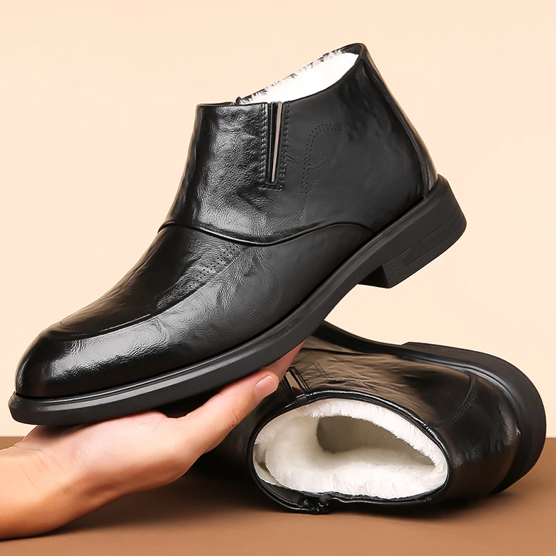 Warm Men Snow Boots Suit Dress Shoes Oxford Casual Shoes Office Zipper Ankle Boots Spring Winter Men's Business Shoes
Warm Men Snow Boots Suit Dress Shoes Oxford Casual Shoes Office Zipper Ankle Boots Spring Winter Men's Business Shoes