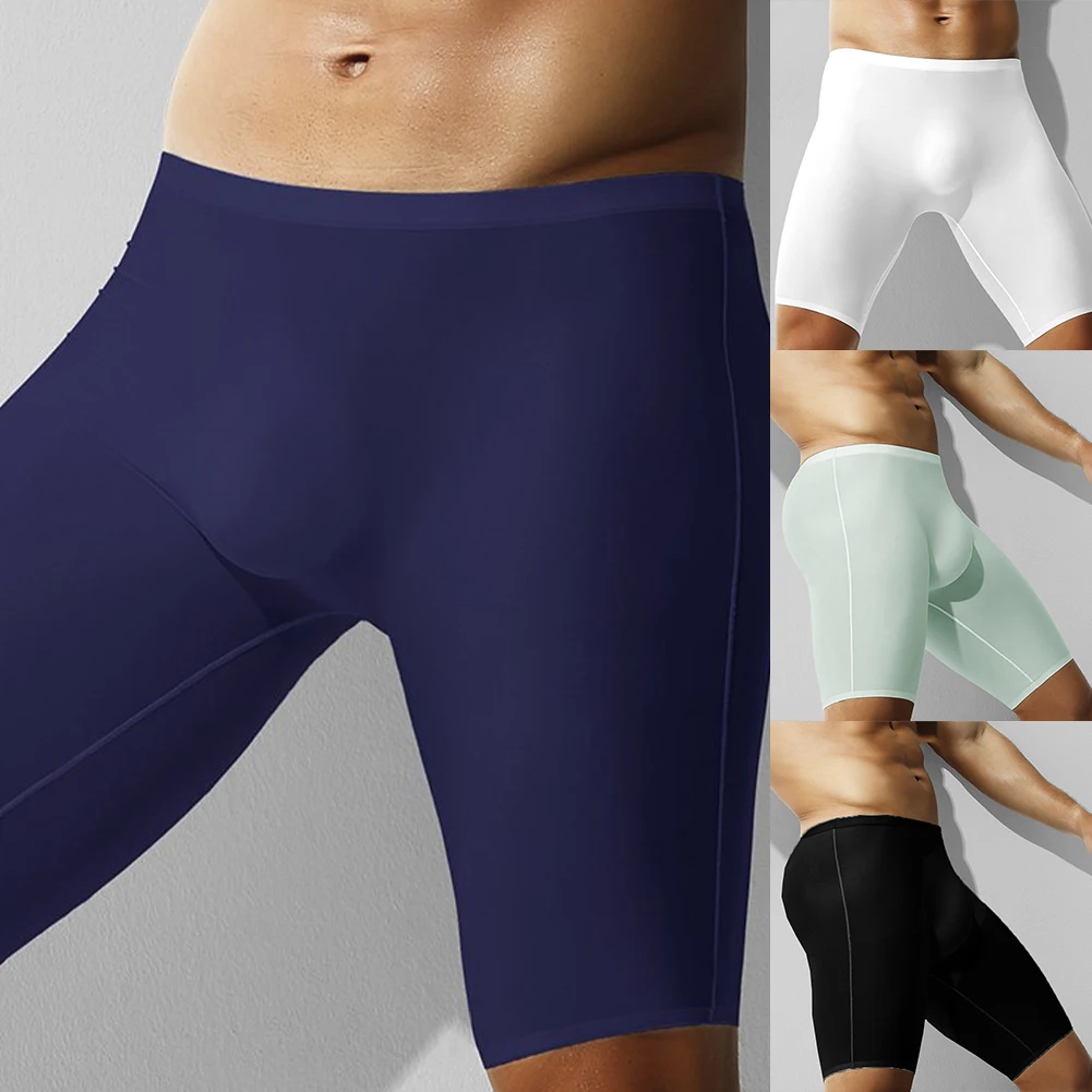 Mens Ice Silk Boxers Brief Soft Seamless Underwears Sexy Long Leg Boxer Trunks Sports Shorts Breathable Underpants Pajama Short
Mens Ice Silk Boxers Brief Soft Seamless Underwears Sexy Long Leg Boxer Trunks Sports Shorts Breathable Underpants Pajama Short
