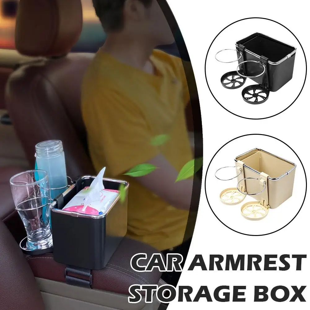

Multi-function Car Armrest Storage Box Armrest Organizers Car Stowing Tidying Accessories For Phone Tissue Cup Drink Holder Z0f0