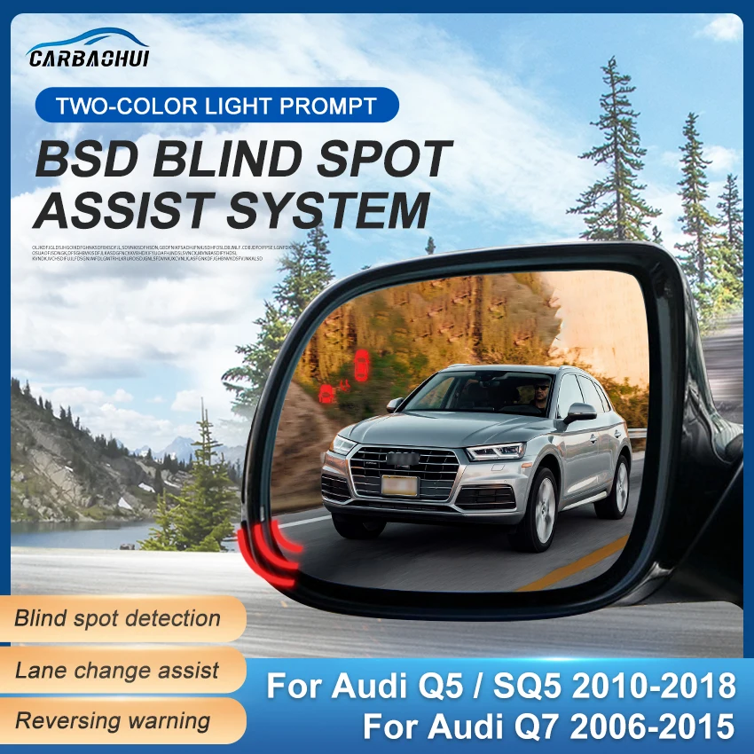 

Car Blind Spot Detection System BSD BSA BSM Car Sensors Drive Rear Mirror Monitoring For Audi Q5 SQ5 2010-2018 Q7 2006-2015