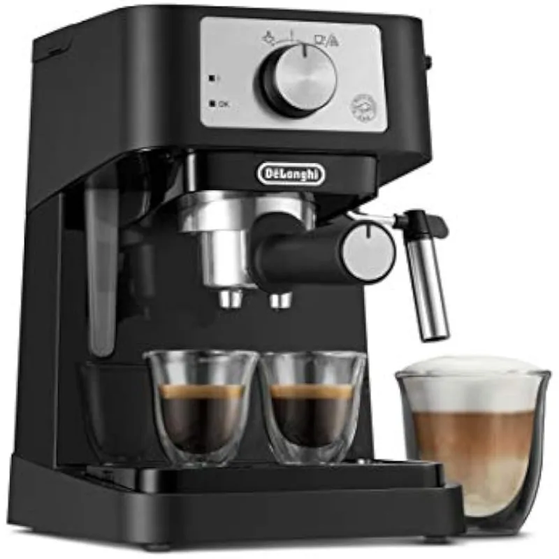 

De'Longhi Stilosa Manual Espresso Machine, Latte & Cappuccino Maker, 15 Bar Pump Pressure + Milk Frother Steam Wand, Black