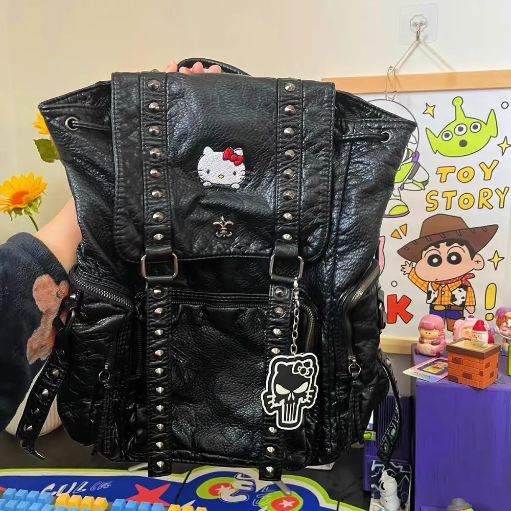 Kawaii Backpack Sanrio Devil Hellokitty Schoolbag Cute Anime Riveted Punk Large Capacity Messenger Bag Spicy Girl Christmas Gift
Kawaii Backpack Sanrio Devil Hellokitty Schoolbag Cute Anime Riveted Punk Large Capacity Messenger Bag Spicy Girl Christmas Gift