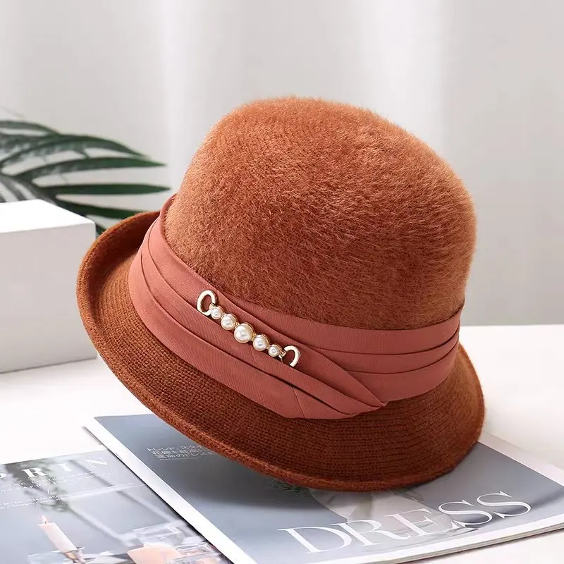 Hat Women's Autumn and Winter Fashion Hat Middle-aged and Elderly Elegant Temperament Fisherman Hat
Hat Women's Autumn and Winter Fashion Hat Middle-aged and Elderly Elegant Temperament Fisherman Hat