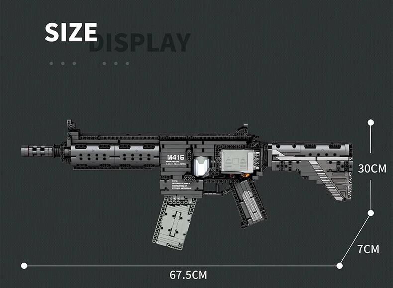 1188PCS M416 Rifle Building Block Model City Police Military Weapon Series Gun Puzzle Assembly Bricks Toys For Boy Child Gift 1188PCS M416 Rifle Building Block Model City Police Military Weapon Series Gun Puzzle Assembly Bricks Toys For Boy Child Gift
