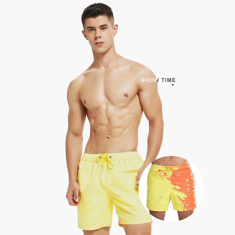 

Seaside Vacation Swim Trunks Men Swimming Plus Sizes Shorts 2024 Summer Discolour Trunk Male New Beach Costumes Sport Swimwears