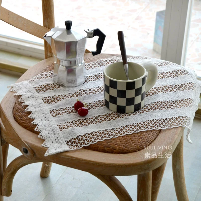 

Decoration Table Hollow Table Runner Nordic Style Simple Modern Dresser Cotton Lace Tablecloth Салфетки На Стол Декор