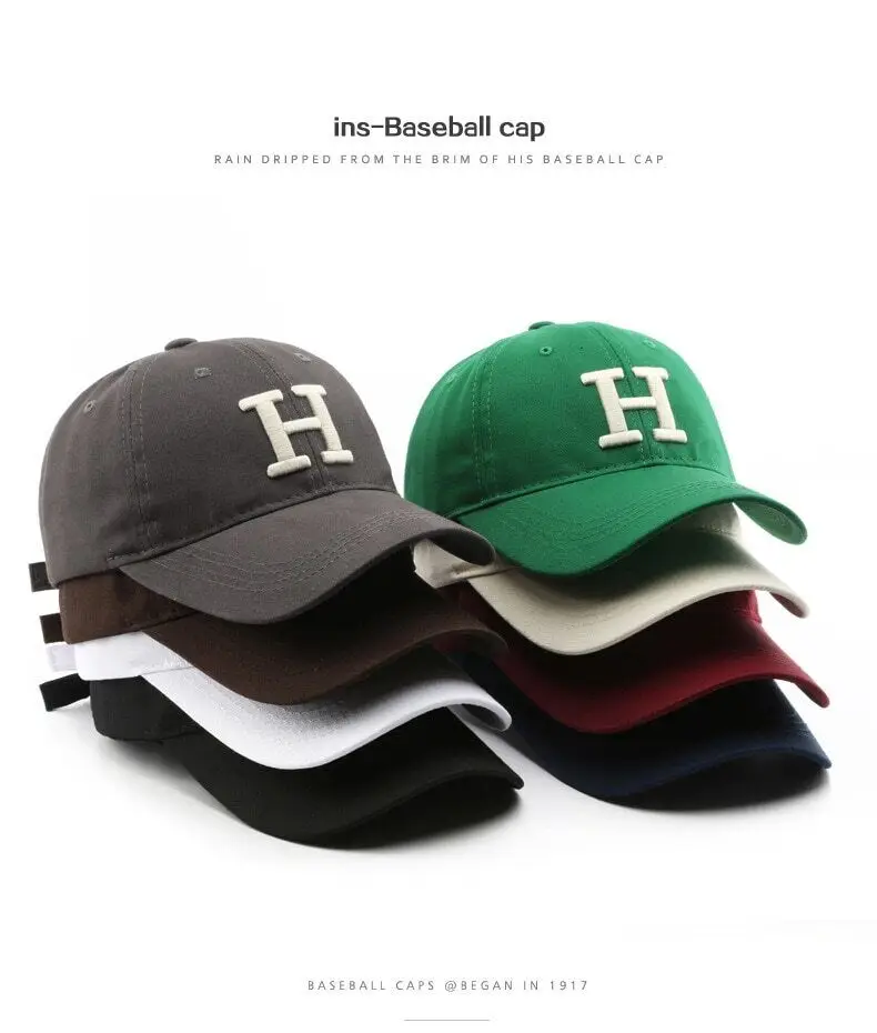 Fashion Cotton Baseball Caps Summer Letter H Embroidered Hats Outdoor Sport
Fashion Cotton Baseball Caps Summer Letter H Embroidered Hats Outdoor Sport