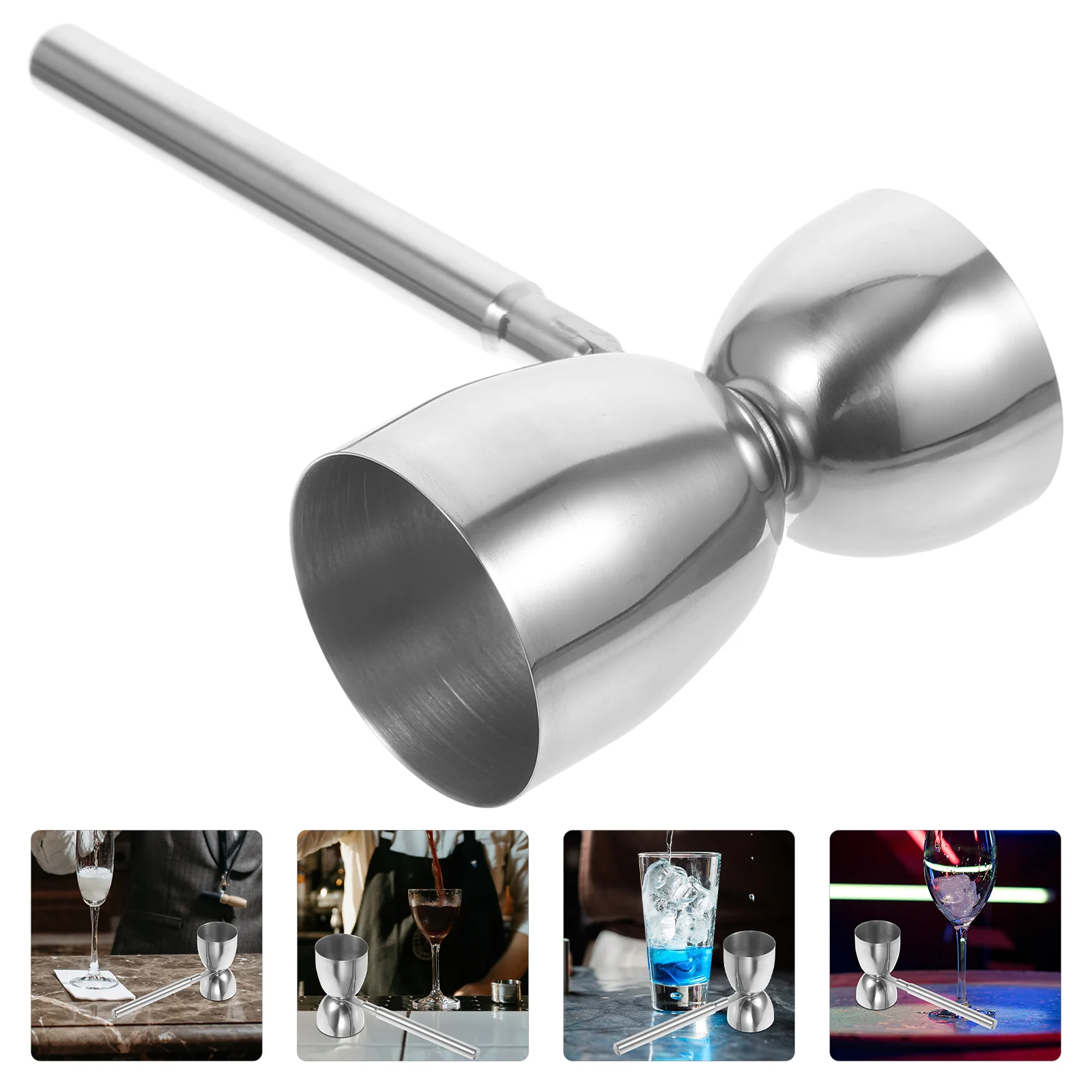 

Stainless Steel Double-Sided Measuring Cup Jigger Measurer Cocktail Bartender Drink Measuring Cup 30/60ml Cocktail