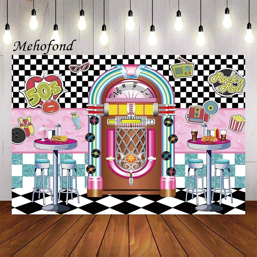 Mehofond Photography Background Retro Rock Roll Back to 50's Sock Hop Kids Birthday Party Portrait Decor Photo Backdrop Studio
Mehofond Photography Background Retro Rock Roll Back to 50's Sock Hop Kids Birthday Party Portrait Decor Photo Backdrop Studio