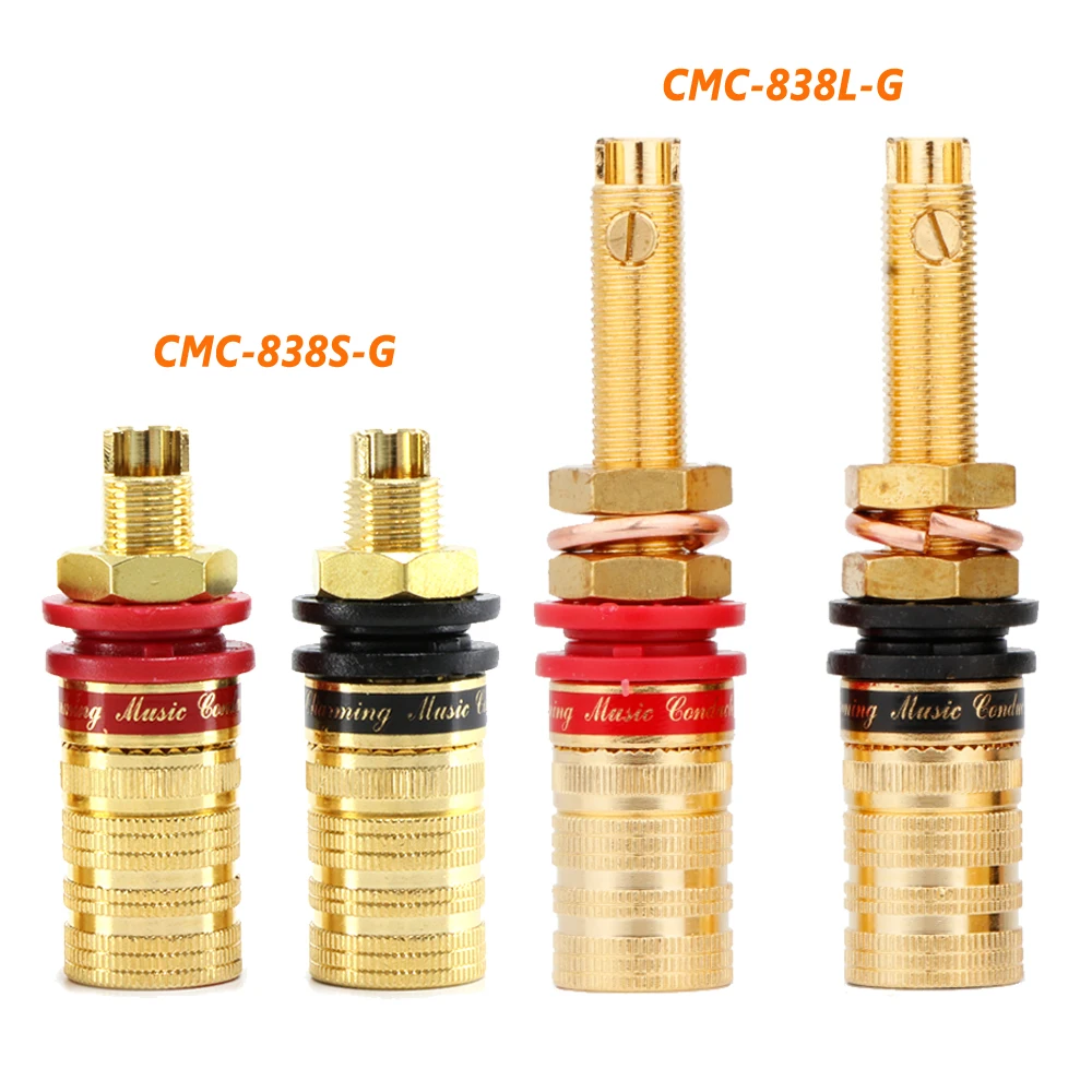 CMC-838L-G 838S-G High End OFC Brass Speaker AMP Binding Post Female Banana Jack Socket Connector Gold Plated Hifi Audio DIY
CMC-838L-G 838S-G High End OFC Brass Speaker AMP Binding Post Female Banana Jack Socket Connector Gold Plated Hifi Audio DIY