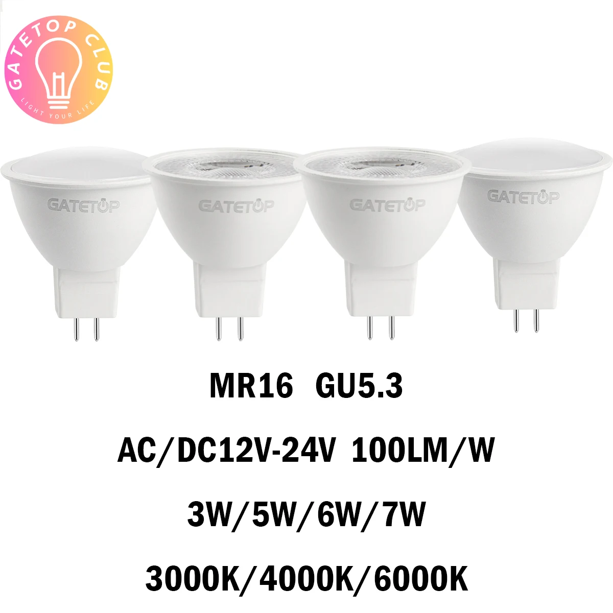 5/10/15/20PCS MR16 LED Spotlight GU5.3 Low Voltage AC/DC12-24V 3/5/6/7W 120/38Degree No Flicker High Lumen for Interiors
5/10/15/20PCS MR16 LED Spotlight GU5.3 Low Voltage AC/DC12-24V 3/5/6/7W 120/38Degree No Flicker High Lumen for Interiors