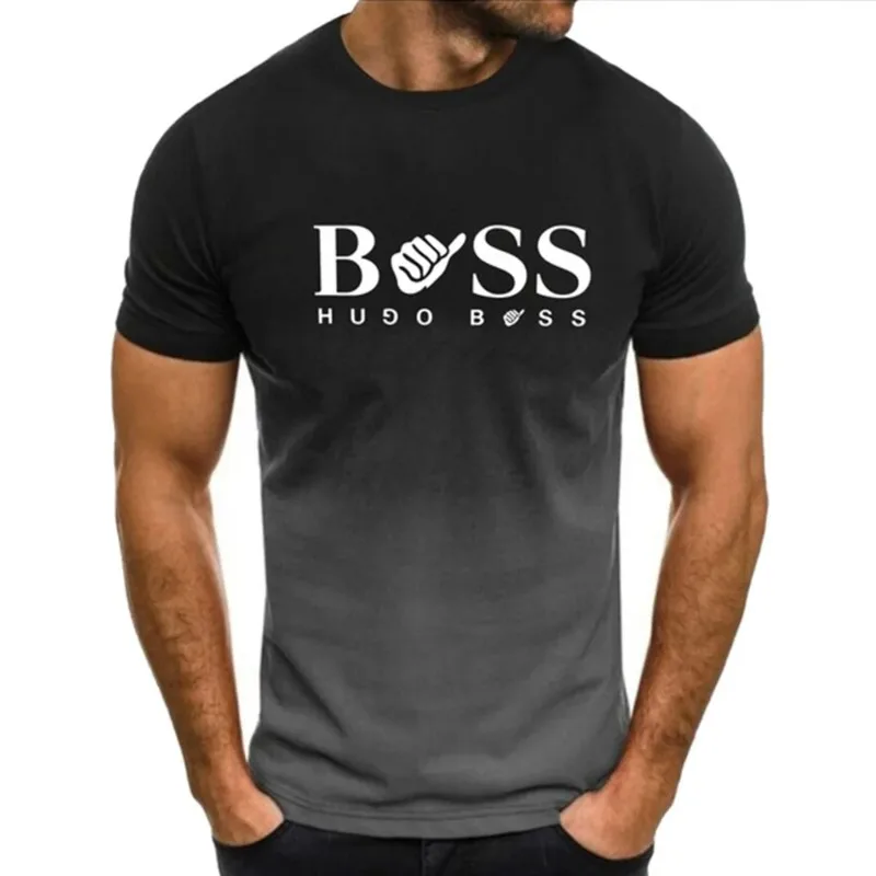 Men's Gradient T-shirt Casual Fashion Black and Red Gradient Letter Printing Short Sleeve Fashion New Comfortable Trend To Wear
Men's Gradient T-shirt Casual Fashion Black and Red Gradient Letter Printing Short Sleeve Fashion New Comfortable Trend To Wear