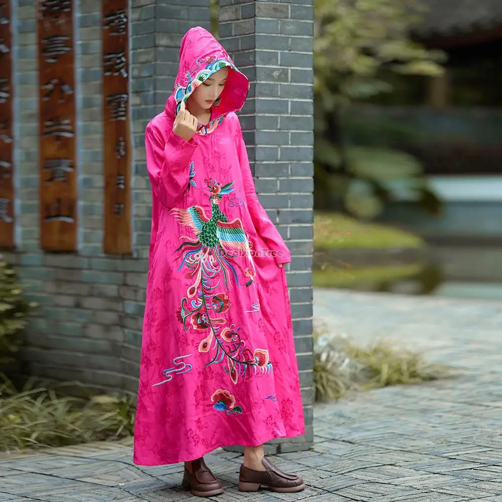 2023 autumn winter new chinese national style embroidered hooded gown dress a-line long sleeve elegant loose long dress s728
2023 autumn winter new chinese national style embroidered hooded gown dress a-line long sleeve elegant loose long dress s728