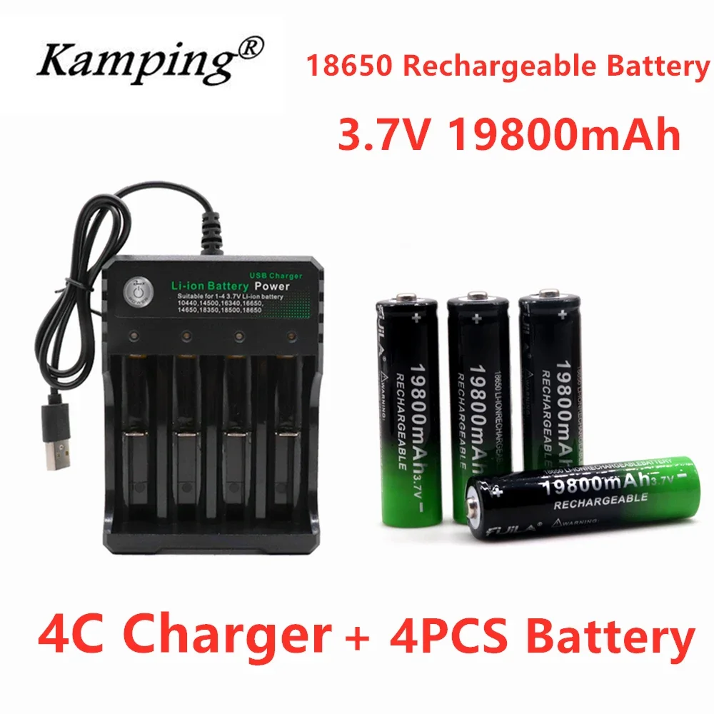 2021 New 18650 Li-Ion Battery 19800mah Rechargeable Battery 3.7V for LED Flashlight Flashlight or Electronic Devices Batteria
2021 New 18650 Li-Ion Battery 19800mah Rechargeable Battery 3.7V for LED Flashlight Flashlight or Electronic Devices Batteria