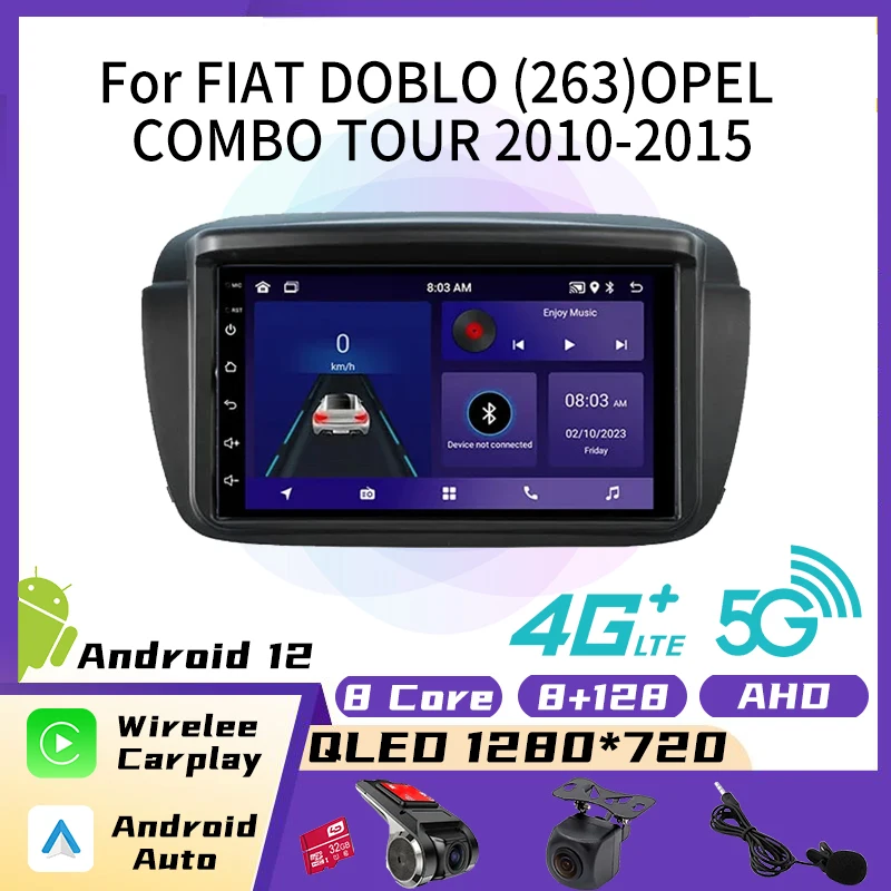 

2 Din Car Radio Android 7Inch For FIAT DOBLO (263)/OPEL COMBO TOUR 2010-2015 WIFI Multimedia Player Navigation Autoradio Carplay