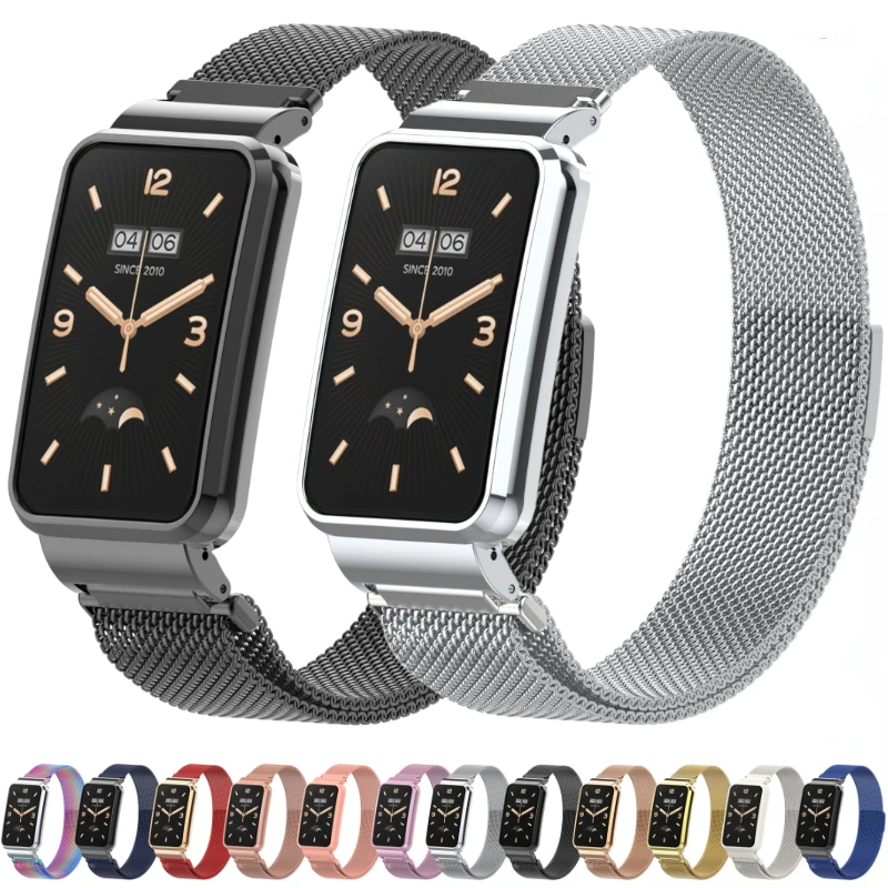 

Milanese Loop Strap+Metal Case For Xiaomi Mi band 7 Pro Magnetic Bracelet Miband 7 pro Wristband For Mi band 7 pro Correa Belt