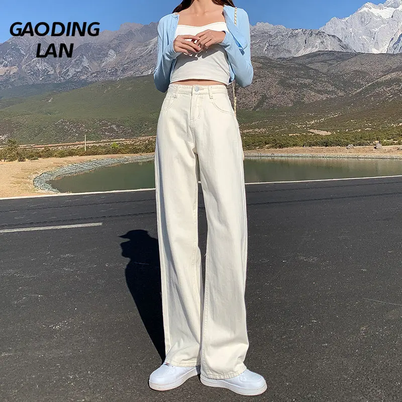 Gaodinglan Slim Fit Straight Loose Women Jeans Solid Color Pocket Long Denim Pants Temperament Chic Full Length Female Trousers
Gaodinglan Slim Fit Straight Loose Women Jeans Solid Color Pocket Long Denim Pants Temperament Chic Full Length Female Trousers
