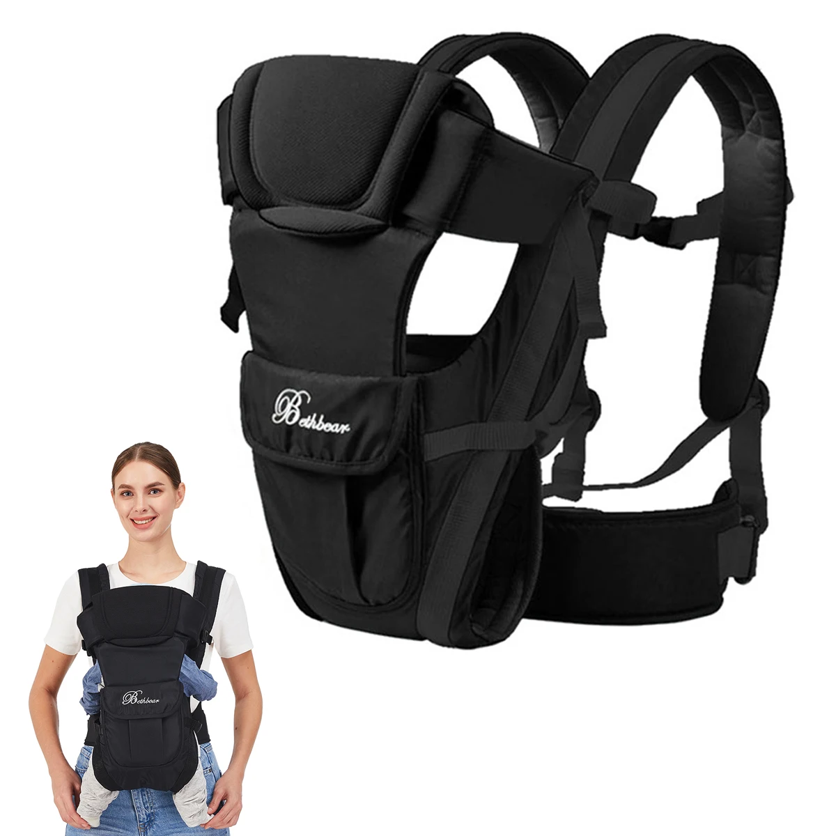 

Beth-Bear, детские рюкзаки-переноски, дышащие, с лицевой стороны, 4 в 1, Детские удобные рюкзаки на лямках, сумка-кенгуру, новинка