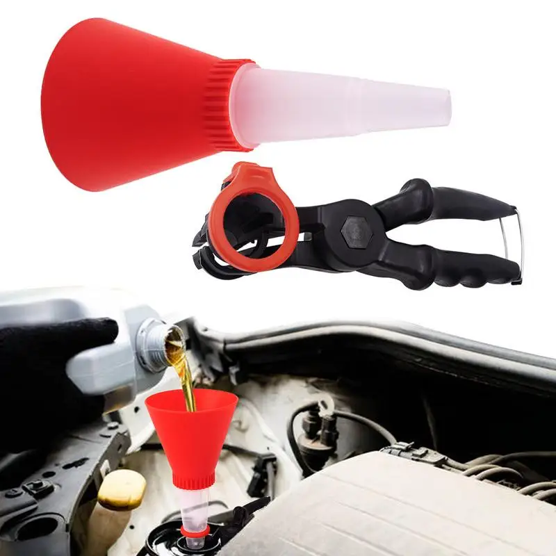 

Red Oil Filiing Funnel Oil Hoppers For Automobile Adjustable Interface Special Hoppers Oil Filling Device For Petrol Laboratoor