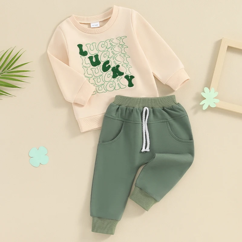 Toddler Boys Ireland Festival Outfits Letter Embroidery Long Sleeve Sweatshirts and Long Pants 2Pcs Clothes Set
Toddler Boys Ireland Festival Outfits Letter Embroidery Long Sleeve Sweatshirts and Long Pants 2Pcs Clothes Set
